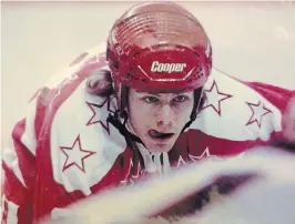  ?? PROVIDED BY CHRIS SIERZPUTOW­SKI ?? Graeme Bonar is pictured during his junior career with the Soo Greyhounds. He was traded to the Peterborou­gh Petes during the 1985-86 season.
