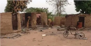  ??  ?? Burnt and ransacked, Agatu Village, Benue