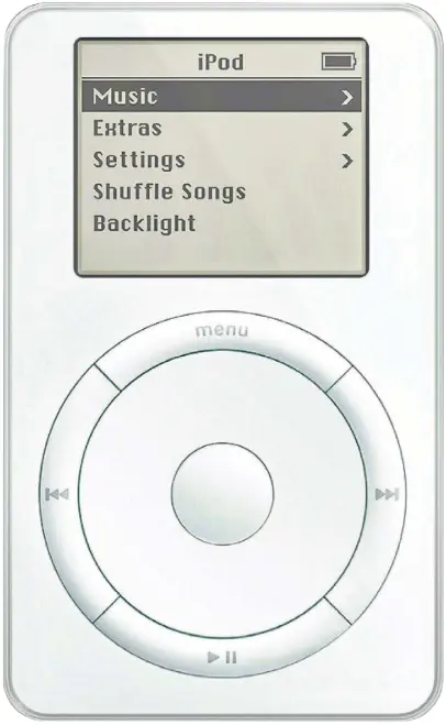  ?? FOTO: APPLE ?? iPod der ersten
Generation.