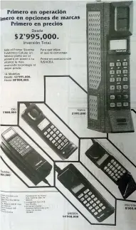  ??  ?? Los precios de los modelos iban de 2.9 millones de (viejos) pesos a 8 millones