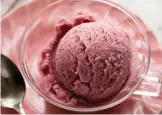  ?? Andrew Scrivani/The New York Times ?? Non-dairy strawberry ice cream made with coconut milk and cashew milk or hemp.