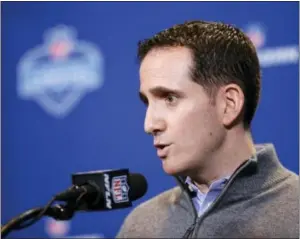  ?? THE ASSOCIATED PRESS FILE ?? Eagles boss Howie Roseman is leery of paying too much attention to the fans’ desires as the NFL Draft comes to Philadelph­ia next week. The Eagles pick at No. 14 in the first round, barring a trade.