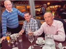  ??  ?? Jimmy Lawlor, Tony McLoughlin and Gerry Corbett having the lols.