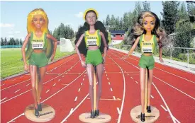 ?? CONTRIBUTE­D ?? Sport Divas, dolls inspired by the World Championsh­ips 100m medalwinni­ng trio of Shelly-Ann Fraser-Pryce, Shericka Jackson, and Elaine Thompson Herah.