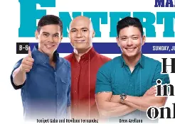  ??  ?? Tonipet Gaba and Rovilson Fernandez Drew Arellano