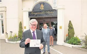  ??  ?? Tourism Secretary Fergus Ewing and Kingsmills Hotel Group CEO Tony Story on a big day for the hotel trade, as the tourism sector gets back in business