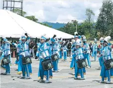  ??  ?? TALENTO. Banda de guerra del José Trinidad Reyes.