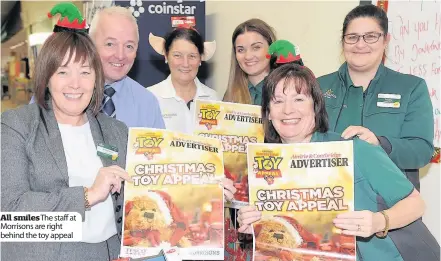  ??  ?? All smiles The staff at Morrisons are right behind the toy appeal