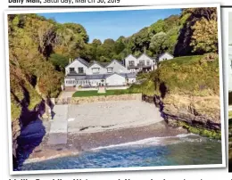  ??  ?? Idyllic: Rambling Waterwynch House looks out on to sea Luxury: Conservato­ry area of 11-bed mansion