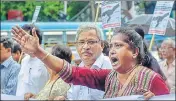  ?? PTI ?? CPI(M) activists take part in a protest rally against the Assam's National Register of Citizen final draft list, in Kolkata on Sunday.