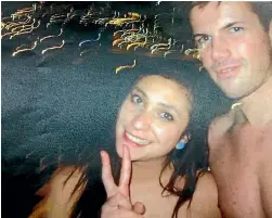  ??  ?? Selfies taken by Gable Tostee and Warriena Wright were presented at his murder trial at Brisbane Supreme Court.