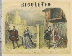  ??  ?? Volte-face Verdi: the Italian composer (left) was forced to adapt Rigoletto (a poster for the 1863 Paris premiere is pictured here) after officials found it too anti-royalist