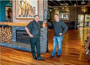  ?? PHOTO: MYTCHALL BRANSGROVE/FAIRFAX NZ ?? Bob Mason, left, and business partner Ross Rathgen inside the old Lone Star premises, soon to become the Bullock Restaurant and Bar. National World