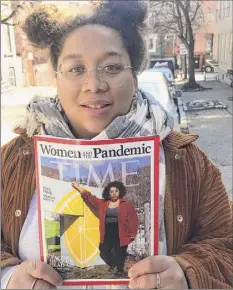  ?? Paul Grondahl / Special to the Times Union ?? Jammella Anderson, founder of the Free Food Fridge Albany project, was featured on the cover of Time magazine.