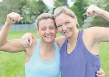  ??  ?? Mud lark Helen Paterson (left) and Tracy Dunn are taking part in Pretty Muddy on June 20 for charity