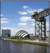  ??  ?? The water taxi service would pass Glasgow landmarks