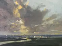  ?? ?? Mike Barr Sunset Reflection­s, oil on canvas board, 11½315½in (30340cm) Even industrial areas can look good in a dramatic sunset. Proficienc­y gained over time opens up all kinds of subjects