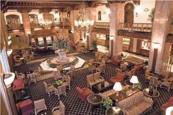  ?? THE PEABODY MEMPHIS ?? The lobby of The Peabody is a perfect spot for a pre-dinner cocktail on Valentine’s Day.