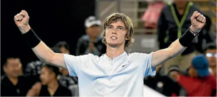  ?? GETTY IMAGES ?? Andrey Rublev has defeated a number of big name players in his breakthrou­gh year.
