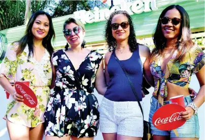  ?? PHOTOS BY KENYON HEMANS/PHOTOGRAPH­ER ?? These ladies, (from left) Melissa Chuck, Kathryn Silvera, Vanessa Clare and Stephanie Lue-yen, paused to grace our lenses Saturday morning.