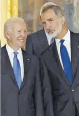  ?? ?? Biden, con Felipe VI en el Palacio Real