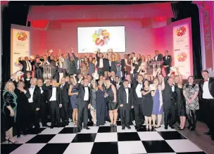  ??  ?? ●●The winners in last year’s Stockport Business Awards
