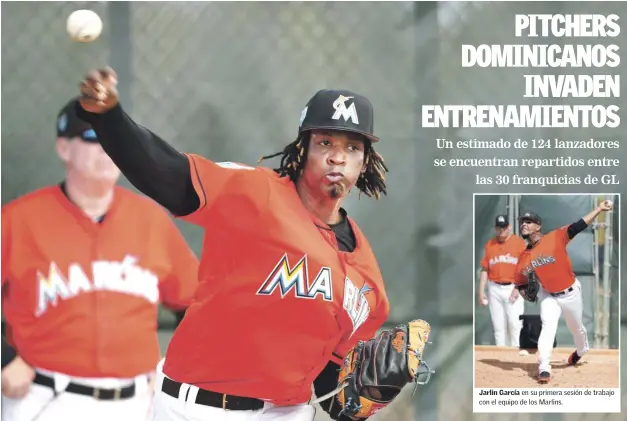  ?? FOTOS AP | DISEÑO JULIO ANÍBAL RAMÍREZ ?? TALENTO. José Ureña está llamado, en su segunda campaña completa, a ser uno de los principale­s lanzadores de los Marlins de Miami.