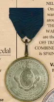  ??  ?? Above right:
The very wordy obverse of Davison’s Trafalgar medal