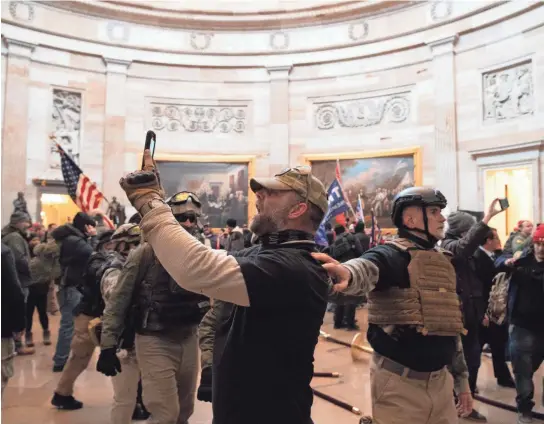  ?? SAUL LOEB/AFP VIA GETTY IMAGES ?? Inside the U.S. Capitol on Wednesday.