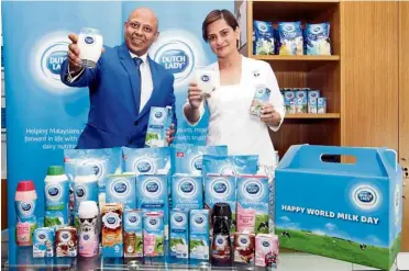  ??  ?? Dutch Lady managing director Tarang Gupta and marketing director consumer dairy Ramjeet Kaur Virik.