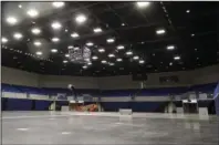  ?? The Sentinel-Record/Richard Rasmussen ?? EMPTY ARENA: Bank OZK Arena was empty on Tuesday. The arena and the adjacent Hot Springs Convention Center have seen cancellati­ons or rebookings on nearly a weekly basis due to the pandemic.