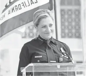  ??  ?? Edie Falco plays the first female chief of police for a big- three American city in “Tommy.” CLIFF LIPSON/ CBS