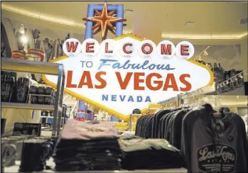  ??  ?? The Welcome to Las Vegas gift shop at the Forum Shops at Caesars. Another Welcome to Las Vegas store is at McCarran Internatio­nal Airport.