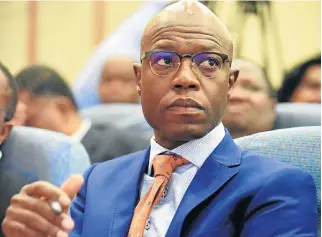  ?? /Freddy Mavunda ?? Disciplina­ry hearing: Matshela Koko acted as Eskom CE from December to May. He has been suspended and faces charges including failing to declare a conflict of interest.