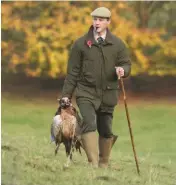  ??  ?? Picking-up after the King’s Walden Bury drive, which offered a few partridges but mainly pheasants