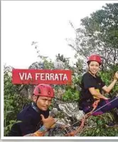 ??  ?? The Via Ferrata sign is a good photo opport