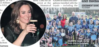  ??  ?? GUESTS Couple visited GAA club in Co Galway