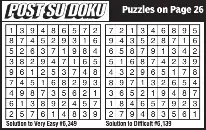 POST SUDOKU For more Su Doku puzzles see tomorrow’s New York Post - New