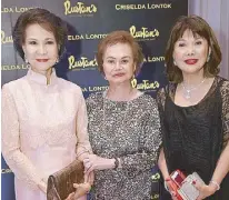  ??  ?? Mabel Abano, Offie Recto, Gilda Salonga