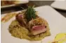  ??  ?? Seared tuna with sea urchin risotto