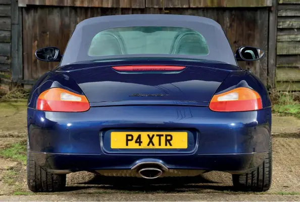  ??  ?? Above In the right colour, even an early amber-lensed 986 (like this Lapis Blue Boxster) can look fairly modern