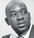  ??  ?? Nelson Chamisa