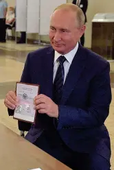  ??  ?? Al potere Vladimir Putin, 67 anni, presidente russo dal maggio 2012 e prima dal 2000 al 2008: è al 4° mandato (Afp)
