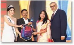  ??  ?? The award was given to Madras Travels & Tours and received by Vatsala Subramania­n, Chief Operating Officer