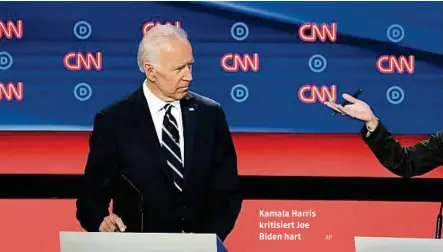  ?? AP ?? Kamala Harris kritisiert Joe Biden hart