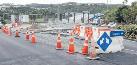  ?? Photo: MATT DUNCAN/FAIRFAX NZ ?? Taking shape: Work is progressin­g on a $5 million project to improve access to the entrance of Wellington Airport.