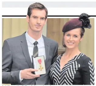  ??  ?? Andy Murray with wife Kim, who is expecting again