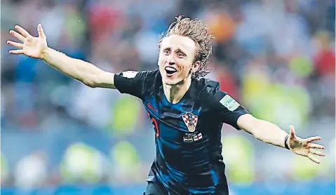  ?? FOTO: INTERNET ?? Luka Modric es uno de los ídolos de la selección croata, con la que llegó hasta el subcampeon­ato mundial en Rusia 2018.