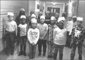  ??  ?? 100 day celebratio­n: Retta Brown Elementary third graders celebrate the 100th day of school.