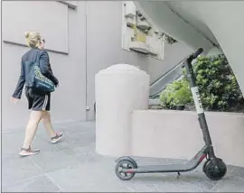  ?? Irfan Khan Los Angeles Times ?? BIRD, which first deployed its electric scooters in Santa Monica in September, will be allowed to operate 750 scooters in the city under a new pilot program.